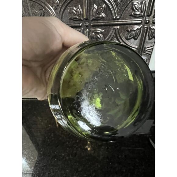 Libbey Apollo Old Fashion Glasses Green Leaves Vintage Set of 2 - Picture 6 of 7